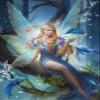 Wingkin Fantasy Elf Fairy Ornamental Fish 11-Count Stamped Cross-Stitch Kit, 40 x 50 cm view 1