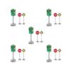5-Set Traffic Light and Crosswalk Safety Sign Pretend-Play Toy view 1