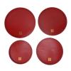 Red Solid Wood Chinese-Style Tea Serving Trays, 4-Piece Set view 1