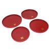 Red Solid Wood Chinese-Style Tea Serving Trays, 4-Piece Set view 2