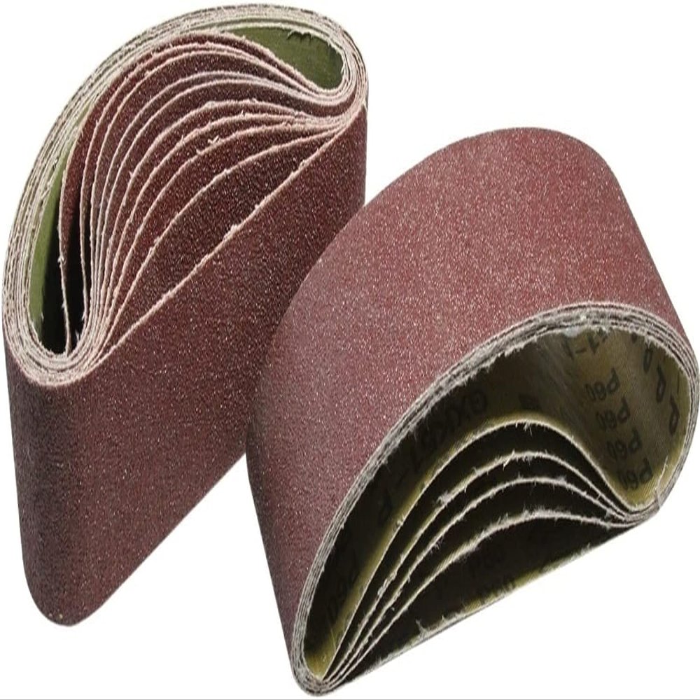 Belt Sander Sanding Belts, 15-Piece Set, 75 x 533 mm, Aluminum Oxide, Grit 60/240