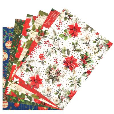 ARKRAFT Christmas Wrapping Paper, 90 x 65 cm, Set of 6 Sheets, FSC Paper, Plastic-Free Packaging (NAT16)