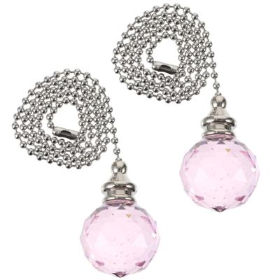 DOITOOL 2-Piece Crystal Ball Pull Chain Extensions for Ceiling Lamps and Fans