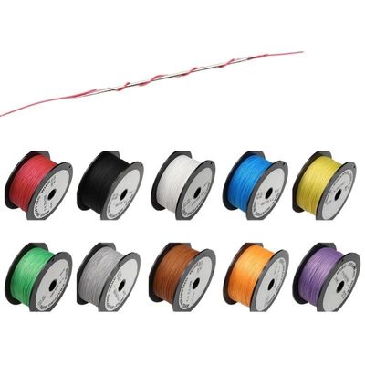 5 m UL1423 PTFE Wire, Silver-Plated Copper, 38/36/34/30/28/26 AWG, High-Temperature Electronics Single Micro Fine-Core Cable (Color: Yellow, Size: 32 AWG)