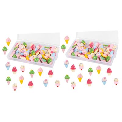 ABOOFAN 30-Piece Ice Cream-Shaped Push Pins