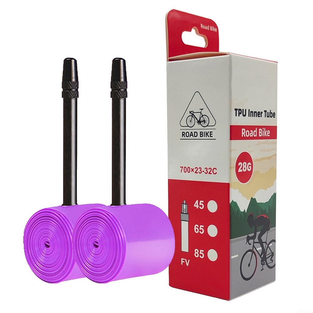 Oniissy 28 g Ultralight 28-Inch Bicycle Inner Tube, Presta Valve 45/65/85 mm, Road Bike Tube for 18–32C Tires, 85 mm, 2-Pack