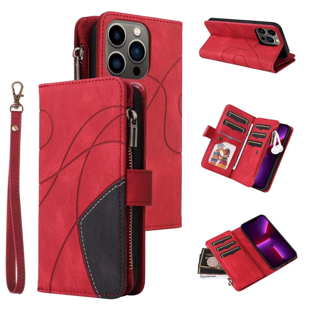 GoodcAcy Wallet Case Compatible with Xiaomi Redmi Note 13, Red