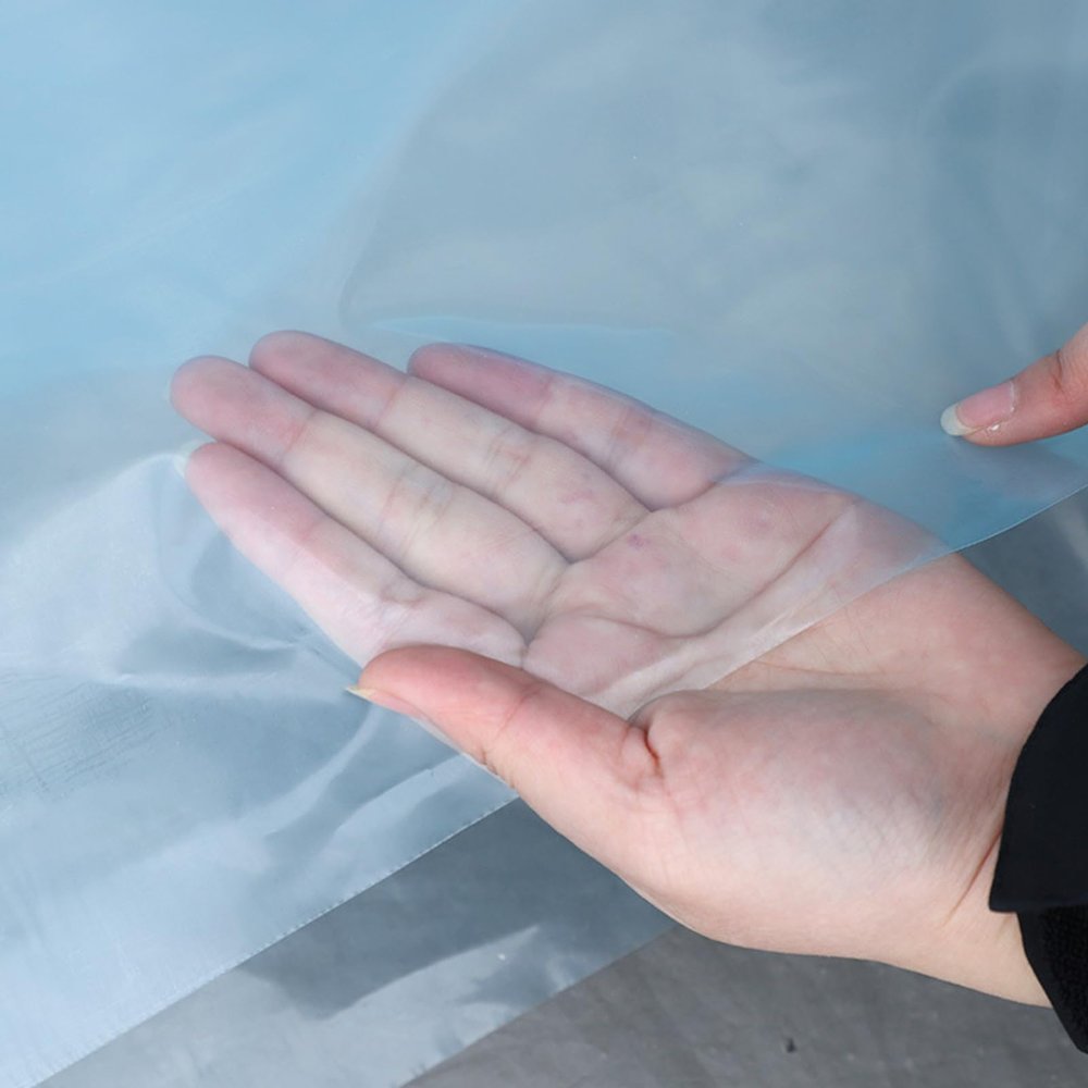 Transparent PE Tarp, Waterproof Greenhouse Cover, 2 x 9 m