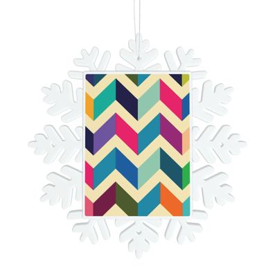 Multicolor Zigzag Snowflake Christmas Ornaments for Tree Decoration