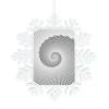 Christmas Snowflake Ornaments with Circle Halftone Spiral Pattern view 1
