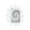 Christmas Snowflake Ornaments with Circle Halftone Spiral Pattern view 2