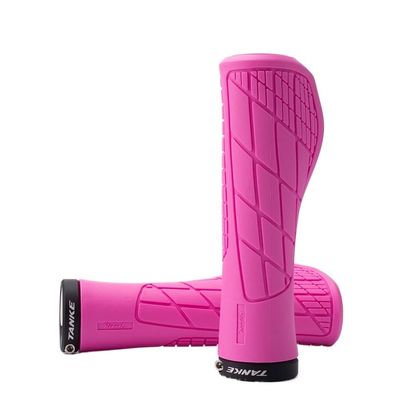 Bike Silicone Handlebar Grips, 1 Pair, Anti-Slip, Ergonomic, Rose