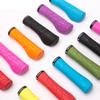 Bike Silicone Handlebar Grips, 1 Pair, Anti-Slip, Ergonomic, Rose view 3