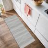 Siunwdiy Hallway Runner Rug, Non-Slip, Washable, Light Gray, Customizable Length, 70 x 480 cm view 2