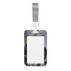 Black Crow Birds Sliding ID Badge Holder with Clear Window view 1