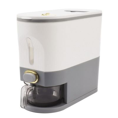 UPQRSG Rice Dispenser, Large Grain Storage Container with Rice Washer and Measuring Cup, Lid, Kitchen Grain Dispenser for Soybeans and Corn (L)