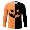 Men's Halloween Costume Crew-Neck Long-Sleeve Shirt view 3
