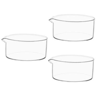 Mobestech 3-Piece Glass Laboratory Crystallization Dishes with Pour Spout