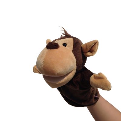 Proumhang Hand Puppet for Kids, Soft Plush Zoo Animal Toy, Monkey, 25 cm