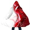Men's Hooded Cape Coat with Thickened 3D Digital Print view 2