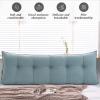 UYSELA Wedge Reading Pillow for Bed and Sofa, Large Triangular Backrest Pillow, Blue, 60 cm / 23.62 in view 3