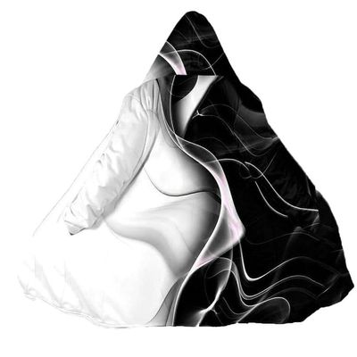 oneforus Men's 3D Digital Print Long Padded Hooded Cape Coat
