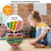 bioblo Wooden Building Blocks from Recycled Materials, Fun Box Pastel Mix, 200 Pieces view 2