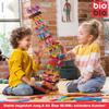 bioblo Wooden Building Blocks from Recycled Materials, Fun Box Pastel Mix, 200 Pieces view 4
