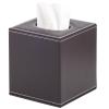 XNONE Square Leather Tissue Box Cover, Brown view 1