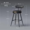 VASAGLE Bar Stools, Set of 2, Faux Leather, 101.3 cm High, Easy Assembly view 3