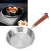 Cyrank Mini Stainless Steel Frying Pan, 12 cm/16 cm, Small Egg Pan, for Home, Restaurant and Induction Cooktops (16 cm) view 2