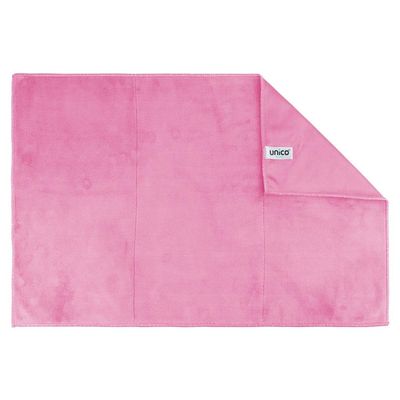 unicopuro Soft Touch Microfiber Cloth 60 x 40 cm Pink, 500 ml Absorbency, Polishing Side
