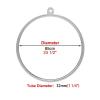 Aerial Ring Lyra Hoop Set, Single-Point Stainless Steel Hoop, 80–100 cm view 4