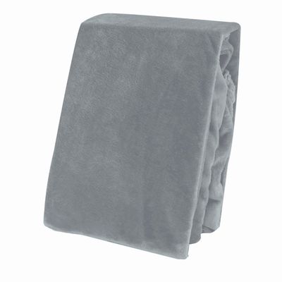 one-home Winter Fitted Sheet, Teddy Plush, Warm and Soft, Cashmere Touch, Anthracite, 140 x 200–160 x 200 cm