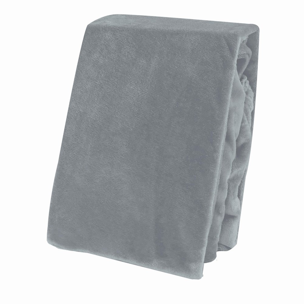 one-home Winter Fitted Sheet, Teddy Plush, Warm and Soft, Cashmere Touch, Anthracite, 140 x 200–160 x 200 cm
