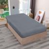 one-home Winter Fitted Sheet, Teddy Plush, Warm and Soft, Cashmere Touch, Anthracite, 140 x 200–160 x 200 cm view 4