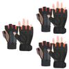 Toddmomy 3 Pairs Outdoor Fitness Gloves, Half-Finger, Wrist Support, Non-Slip, Orange view 1