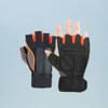 Toddmomy 3 Pairs Outdoor Fitness Gloves, Half-Finger, Wrist Support, Non-Slip, Orange view 4