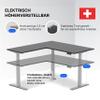 Standable L-Shaped Height-Adjustable Desk, 160 x 160 cm, Electric Office Desk with 3 Memory Presets, 65–125 cm view 2