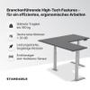 Standable L-Shaped Height-Adjustable Desk, 160 x 160 cm, Electric Office Desk with 3 Memory Presets, 65–125 cm view 3