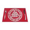 NIBABAEU Woven Placemats, Viking Valknut Odin Symbol, Heat-Resistant, 30 x 45 cm, 4-Piece Set view 1