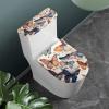 NETILGEN Toilet Lid and Tank Covers, 2-Piece Set, Butterfly Beige view 2