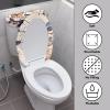 NETILGEN Toilet Lid and Tank Covers, 2-Piece Set, Butterfly Beige view 3