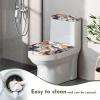 NETILGEN Toilet Lid and Tank Covers, 2-Piece Set, Butterfly Beige view 4