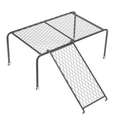Chicken Platform with Ladder for Small Birds, Black Iron