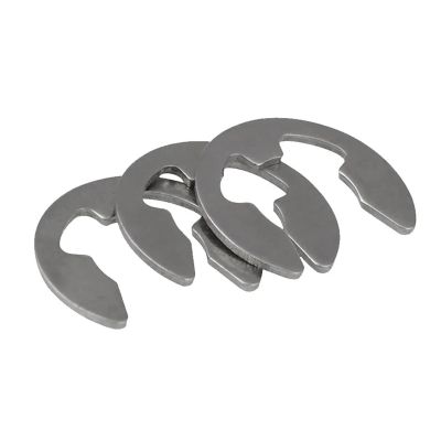SeroNi 304 Stainless Steel E-Type Clip Retaining Ring for Shaft Bearings, M3–M8, M10, M15, 50 Pieces