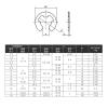 SeroNi 304 Stainless Steel E-Type Clip Retaining Ring for Shaft Bearings, M3–M8, M10, M15, 50 Pieces view 2