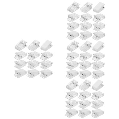 Ciieeo 120-Piece Transparent Self-Adhesive Spring Clips for Posters and Name Badges