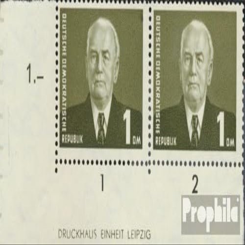Prophila Collection DDR 342DZ with Printer's Mark, MNH, 1953 President Wilhelm Pieck