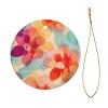 Floral Watercolor Ceramic Christmas Tree Ornament view 2